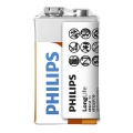 Philips 6F22L1F/10 - Batteria zinco-cloruro 6F22 LONGLIFE 9V 150mAh