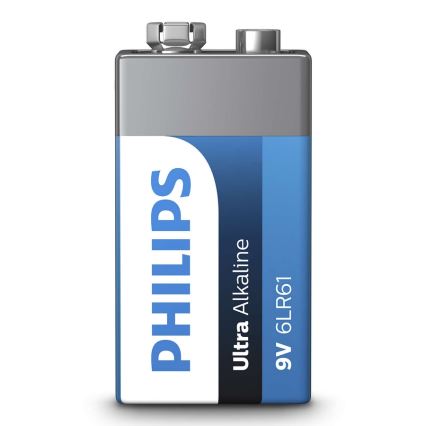 Philips 6LR61E1B/10 - Batteria alcalina 6LR61 ULTRA ALKALINE 9V 600mAh