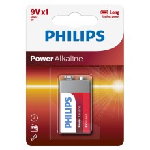 Philips 6LR61P1B/10 - Batteria alcalina 6LR61 POWER ALKALINE 9V 600mAh