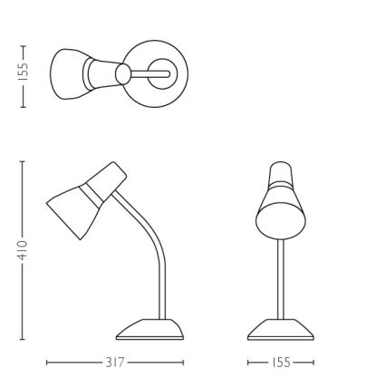 Philips 71567/33/PN - Lampada da tavolo MYLIVING PEAR 1xE27/11W/230V