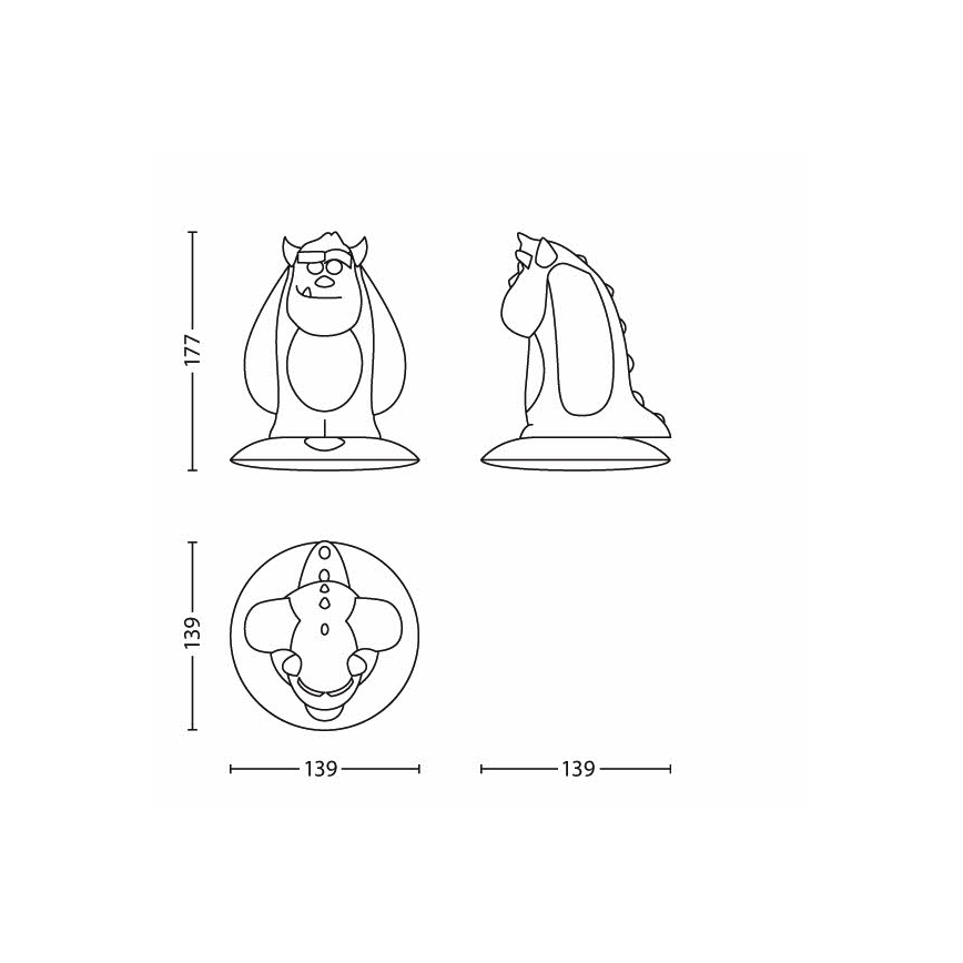 Philips 71705/83/16 -  Lampada LED per bambini DISNEY SOFTPAL SULLEY LED/0,18W/230V