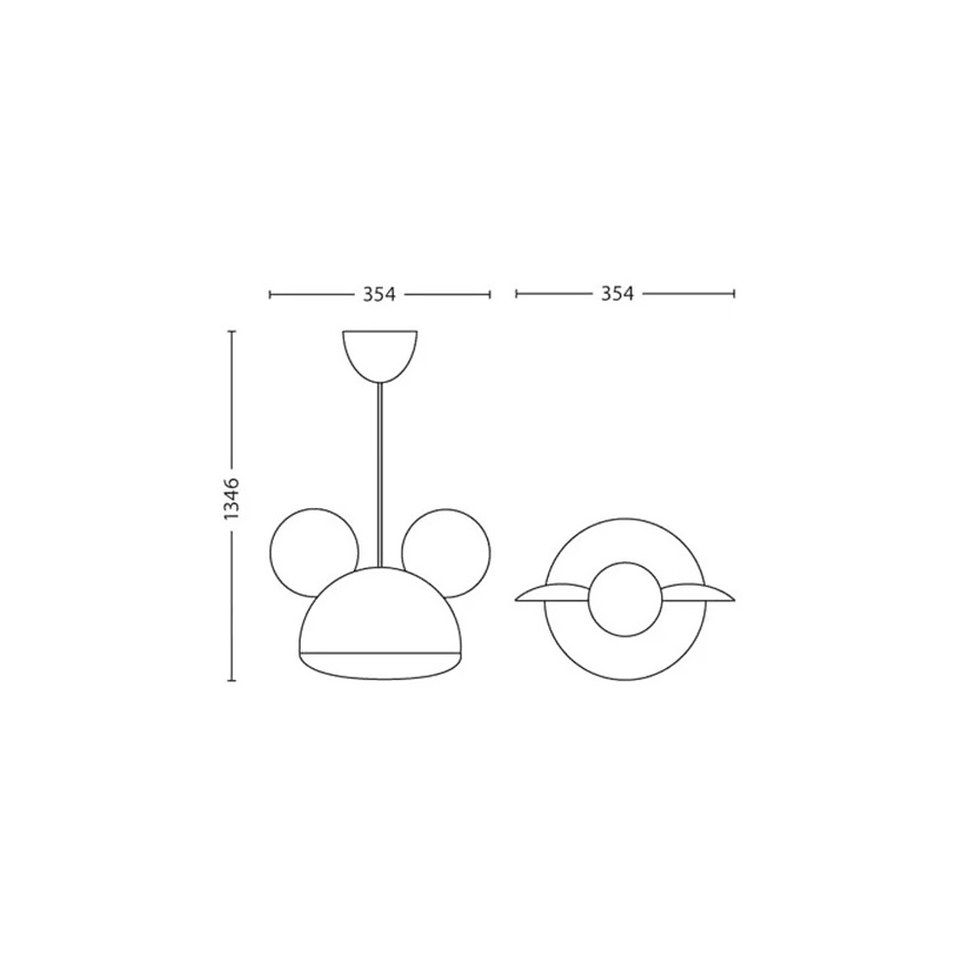 Philips 71758/30/16 - Lampadario per bambini DISNEY MICKEY MOUSE 1xE27/15W/230V