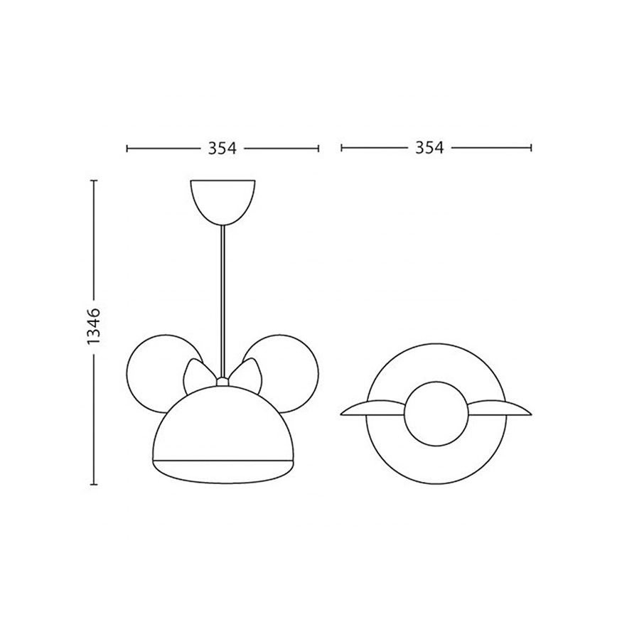 Philips 71758/31/16 - Lampadario per bambini DISNEY MINNIE MOUSE 1xE27/15W/230V