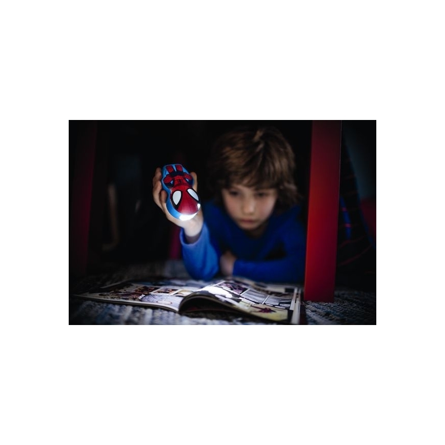 Philips 71767/40/16 - Torcia LED per bambini MARVEL SPIDER-MAN 1xLED/0,3W/2xAAA