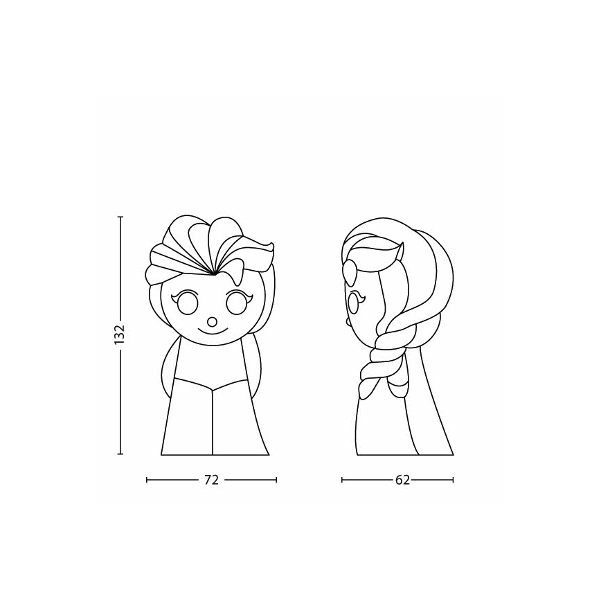 Piccola lampada per bambini LED/2xAAA