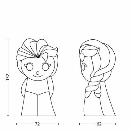 Piccola lampada per bambini LED/2xAAA