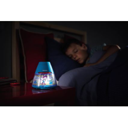 Philips 71769/05/16 - Lampada da tavolo e proiettore per bambini DISNEY JAKE PIRATA 1xLED/0,1W/3xAA