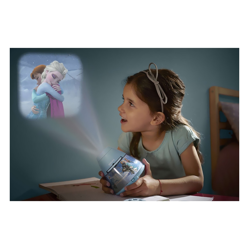 Philips 71769/08/16 - Proiettore LED per bambini DISNEY FROZEN 1xLED/0,1W/3xAA