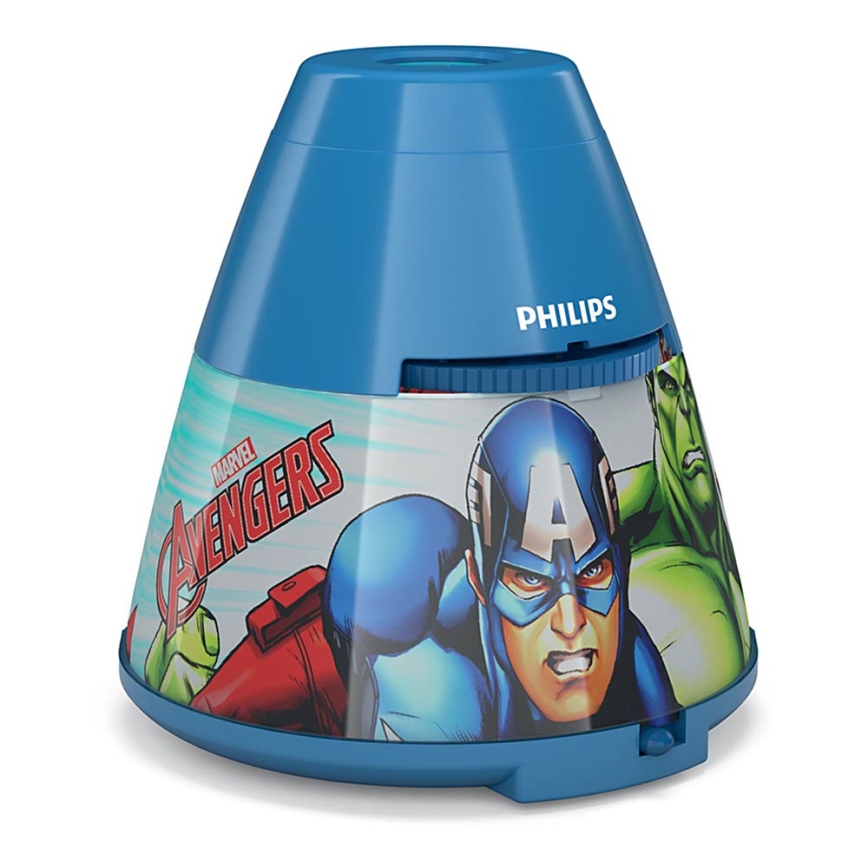 Philips 71769/35/P0 - Proiettore LED per bambini MARVEL AVENGERS 1xLED/0,1W/3xAA