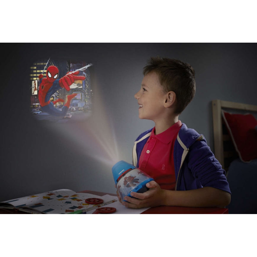Philips 71769/40/16 - Proiettore LED per bambini MARVEL SPIDER MAN LED/0,1W/3xAA