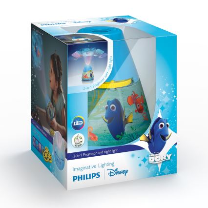 Philips 71769/90/16 - Proiettore LED per bambini DISNEY DORY LED/0,1W/3xAAA