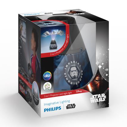 Philips 71769/99/16 - Proiettore per bambini DISNEY STAR WARS STORMTROOPER LED/0,1W/3xAA