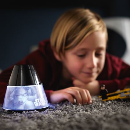 Philips 71769/99/16 - Proiettore per bambini DISNEY STAR WARS STORMTROOPER LED/0,1W/3xAA