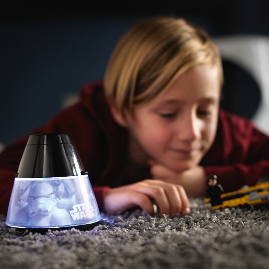 Philips 71769/99/16 - Proiettore per bambini DISNEY STAR WARS STORMTROOPER LED/0,1W/3xAA