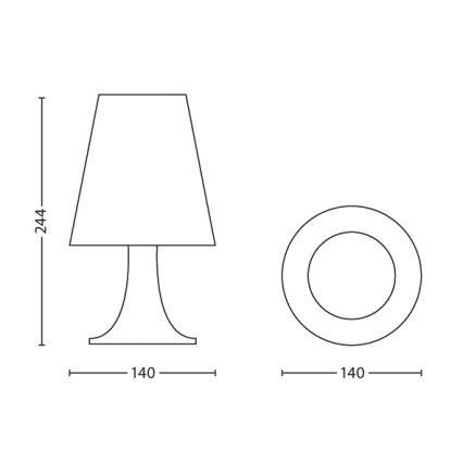 Philips - Lampada LED da tavolo per bambini 1xLED/2,3W/230V