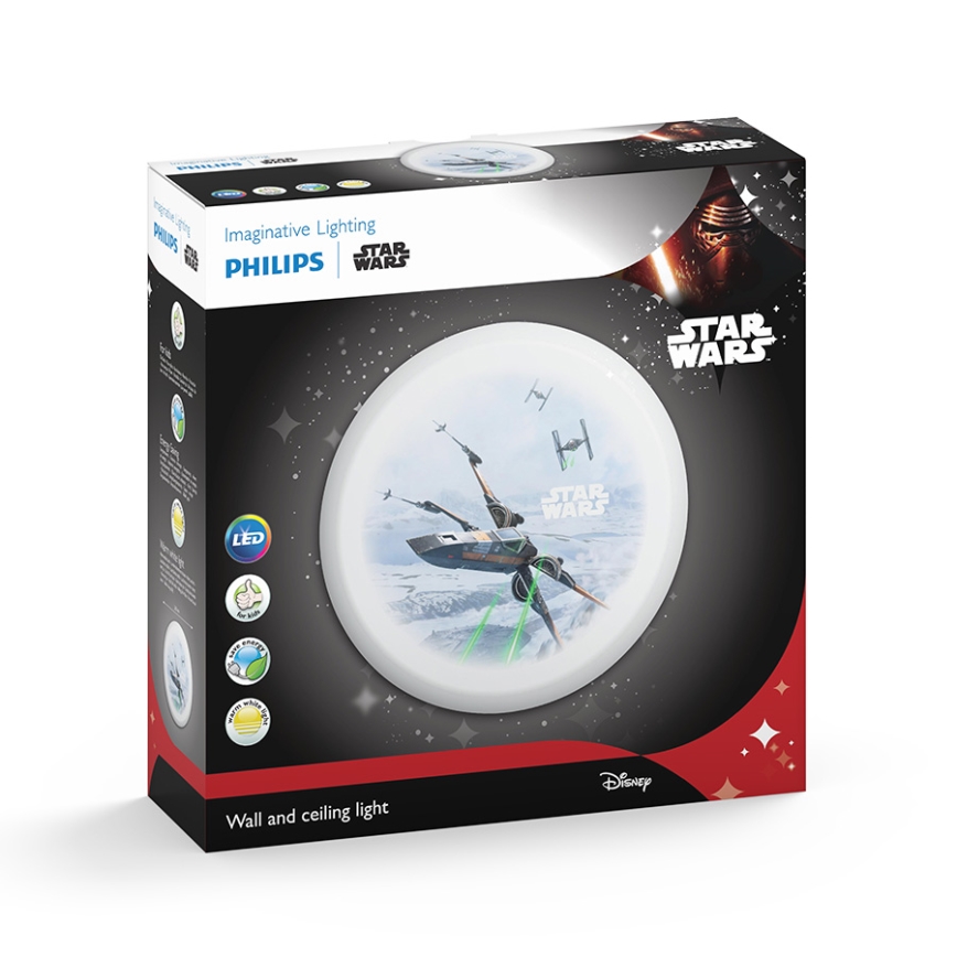 Philips 71884/51/P0 - Applique a LED per bambini STAR WARS 4xLED/2,5W/230V