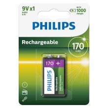 Philips 9VB1A17/10 - Batteria ricaricabile MULTILIFE NiMH/9V/170 mAh