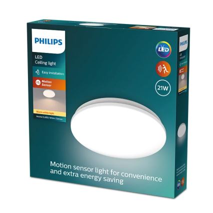 Philips - Lampada da soffitto LED con sensore ACUNA LED/21W/230V 2700K