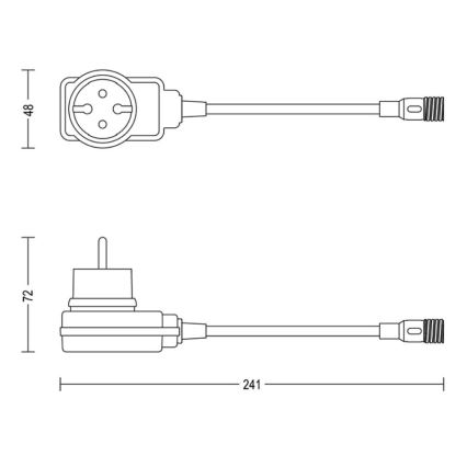 Philips - Adattatore di rete per esterni GARDENLINK 12W/24/230V IP44