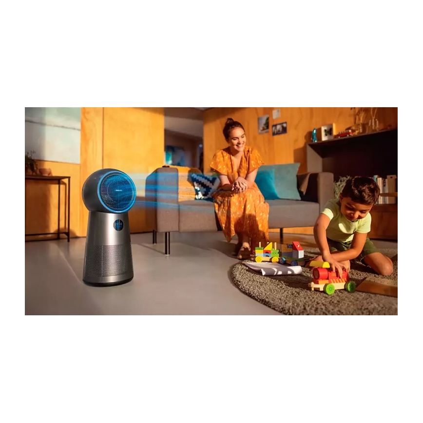 Philips AMF220/15 - Purificatore d'aria, ventilatore e riscaldatore d'aria 3in1 SERIES 2000 230V + telecomando