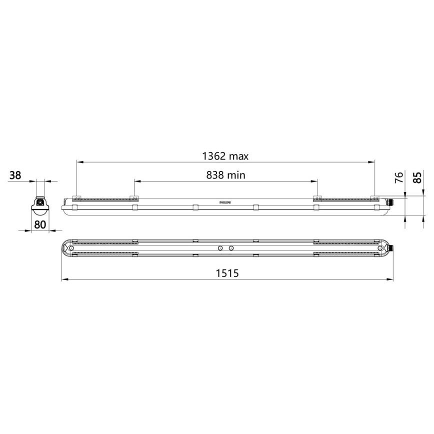 Philips - Apparecchio fluorescente tecnico a LED CORELINE LED/37,5W/230V 150 cm IP66