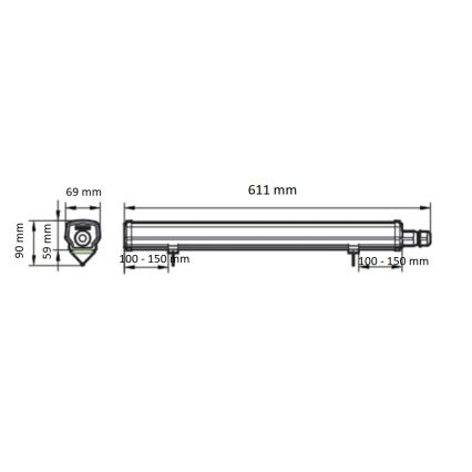 Philips - Apparecchio fluorescente tecnico a LED LEDINAIRE LED/15W/230V 60 cm IP66