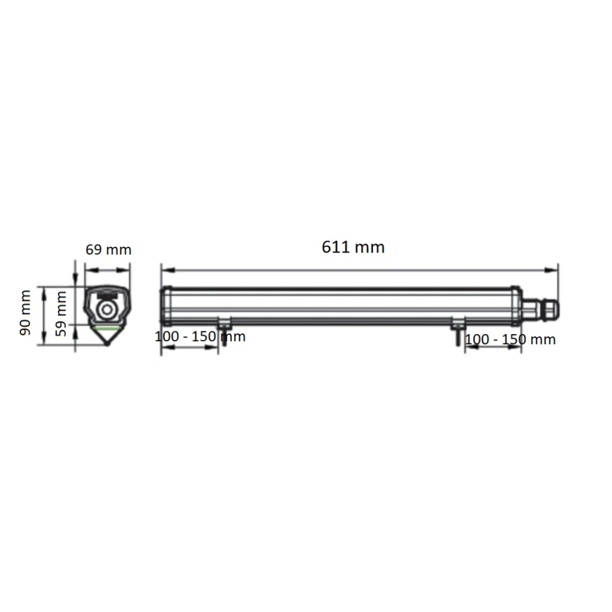 Philips - Apparecchio fluorescente tecnico a LED LEDINAIRE LED/15W/230V 60 cm IP66