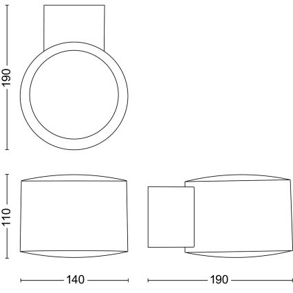 Philips - Applique a LED da esterno OTIS LED/4,3W/230V 2700K IP44
