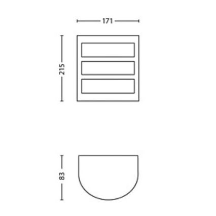 Philips - Applique a LED da esterno PYTHON LED/3,8W/230V IP44