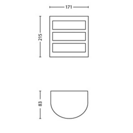 Philips - Applique a LED da esterno PYTHON LED/3,8W/230V IP44