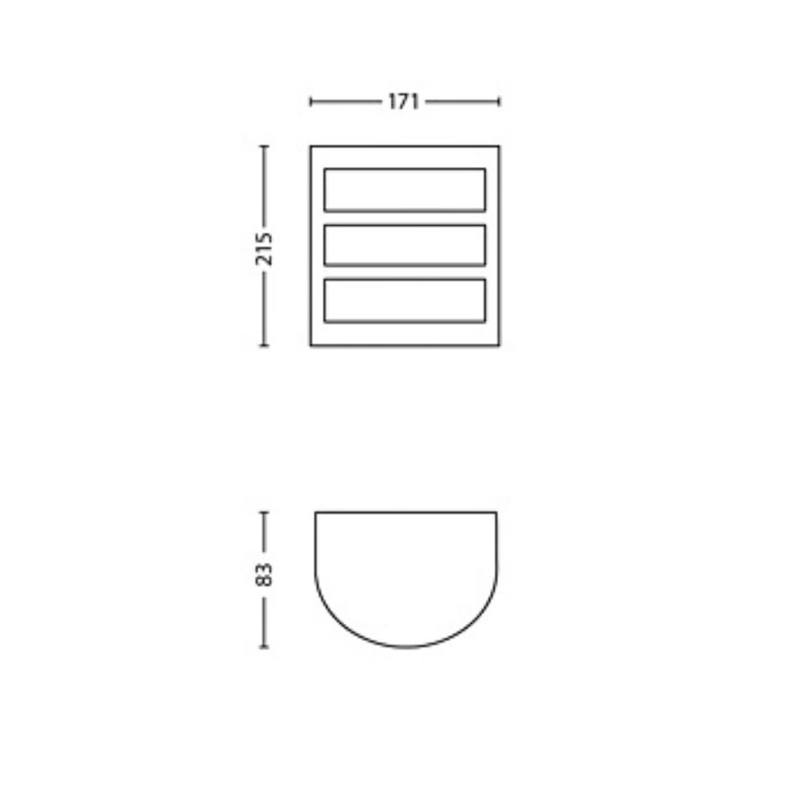 Philips - Applique a LED da esterno PYTHON LED/3,8W/230V IP44
