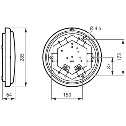 Philips - Applique a LED per bagno LEDINAIRE LED/17W/230V 3000K IP65