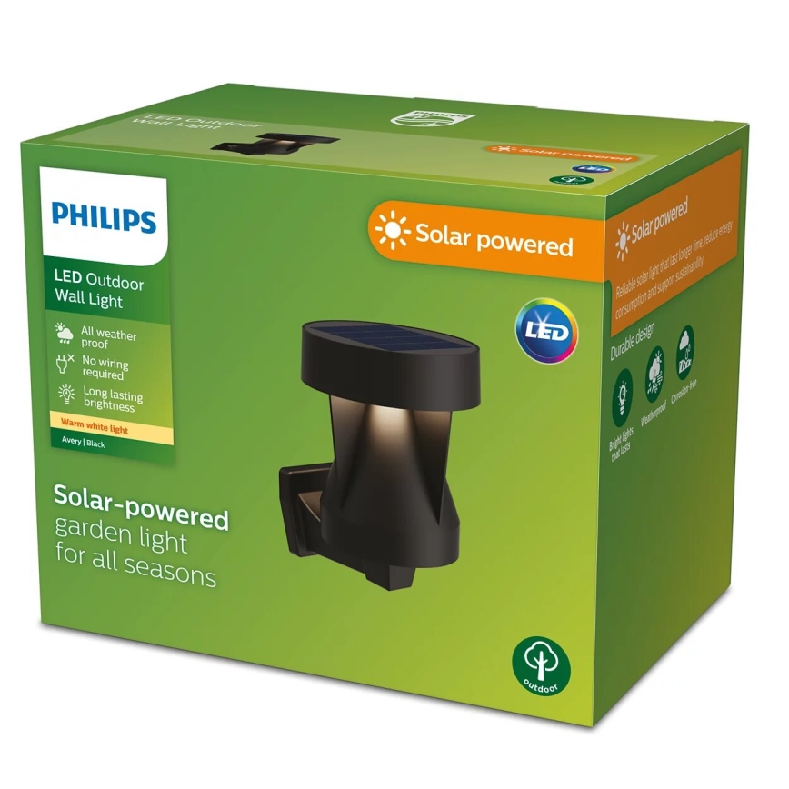 Philips - Applique a LED solare AVERY LED/1,8W/3,7V 2700K IP44