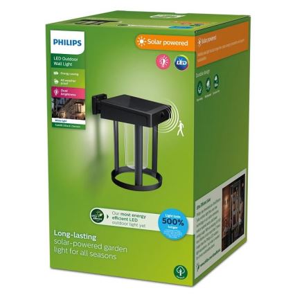 Philips - Applique a LED solare con sensore CAMILL LED/1,4W/3,7V 2000 mAh IP44