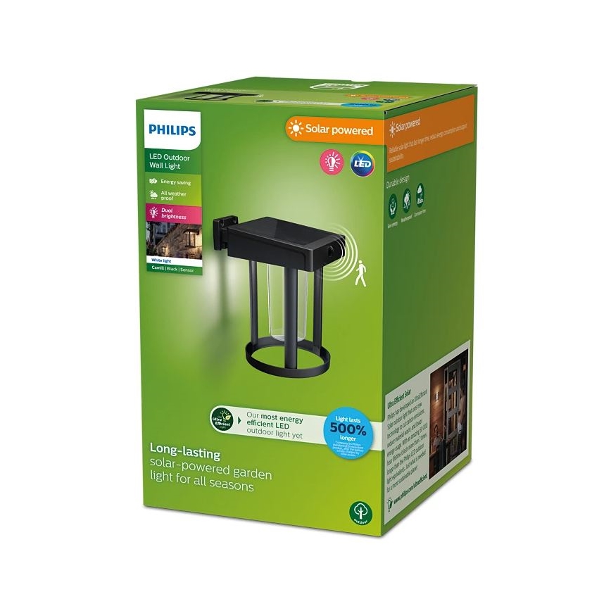 Philips - Applique a LED solare con sensore CAMILL LED/1,4W/3,7V 2000 mAh IP44