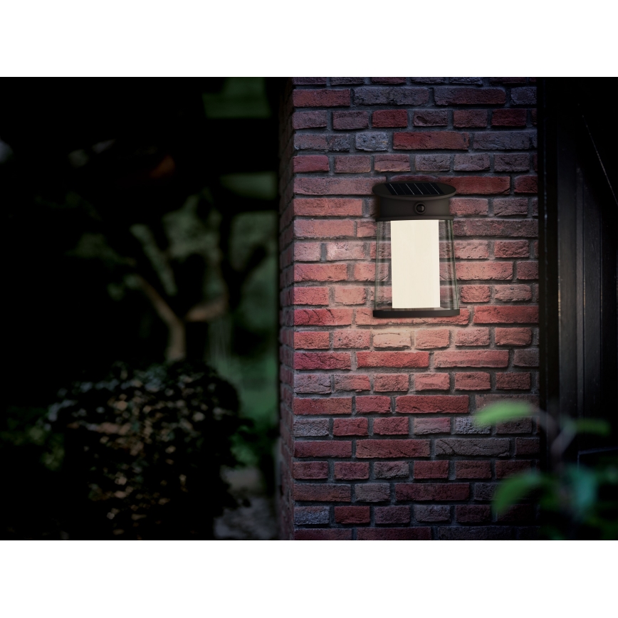 Philips - Applique a LED solare con sensore JUDA LED/3,2W/3,7V 2600 mAh 4000K IP44