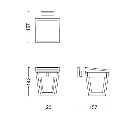 Philips - Applique a LED solare con sensore NISSA LED/1,8W/3,7V 3000K IP44
