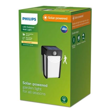 Philips - Applique a LED solare con sensore SHROUD LED/2,3W/3,7V IP44