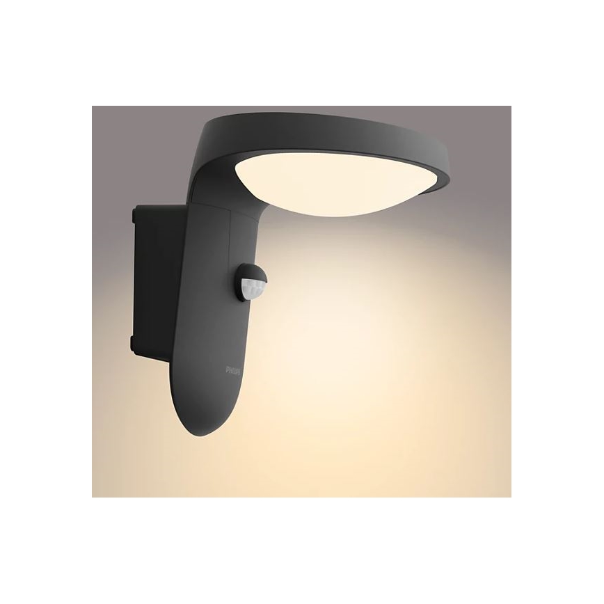 Philips - LED Applique solare con sensore di movimento e crepuscolare LED/1,2W/4V 1800 mAh 3000K IP44