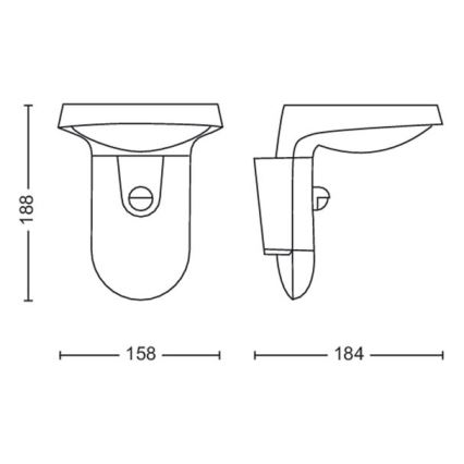 Philips - Applique a LED solare con sensore LED/1,2W/4V 1800 mAh 3000K IP44