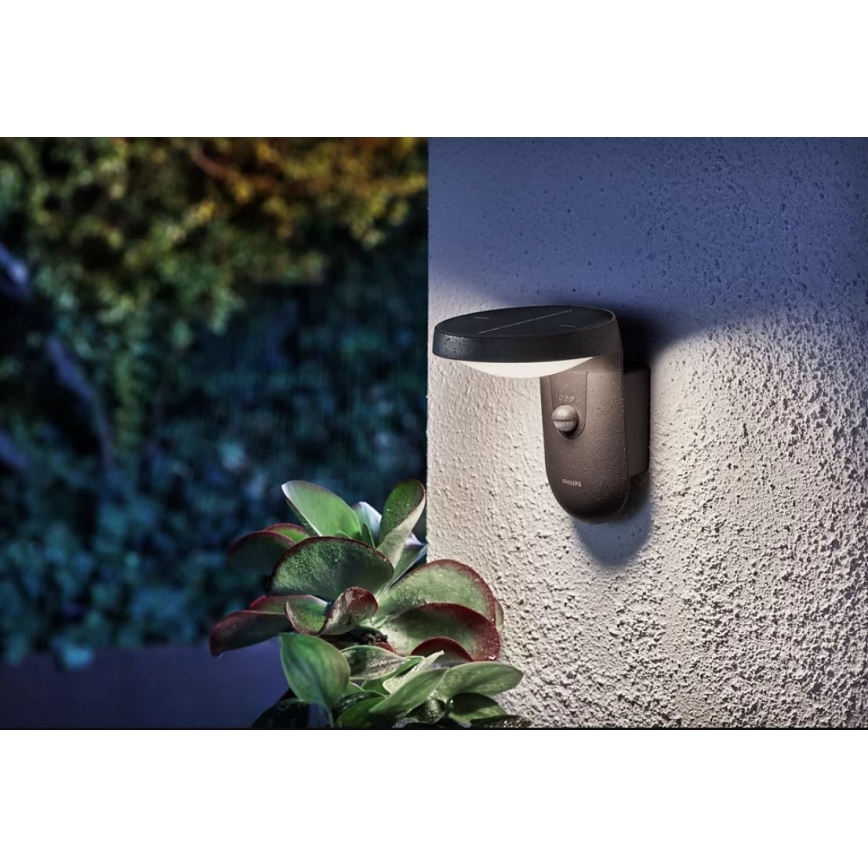 Philips - Applique a LED solare con sensore LED/1,2W/4V 1800 mAh 4000K IP44