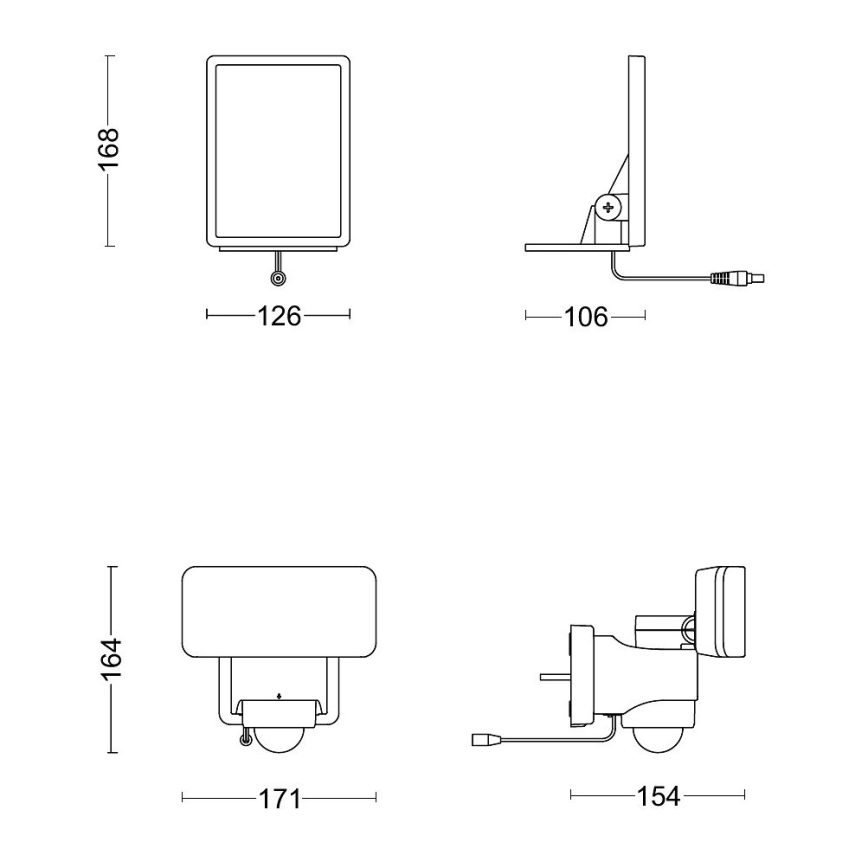 Philips - Applique a LED solare con sensore TYLUS LED/6W/3,7V 3000K IP44