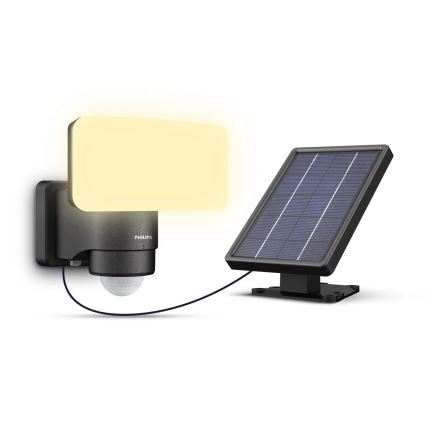 Philips - Applique a LED solare con sensore TYLUS LED/6W/3,7V 3000K IP44