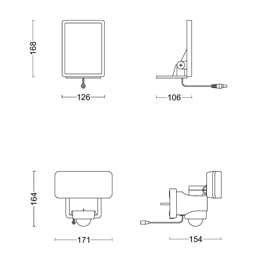 Philips - Applique a LED solare con sensore TYLUS LED/6W/3,7V 5000K IP44