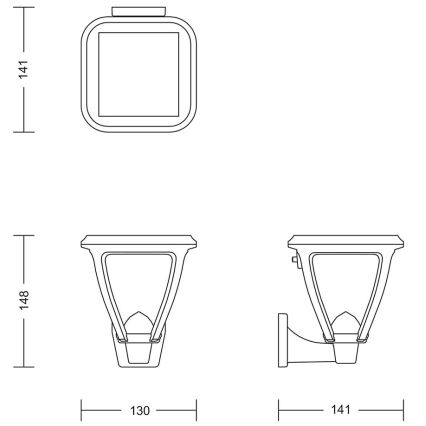 Philips - Applique a LED solare VAPORA LED/1,5W/3,7V IP44