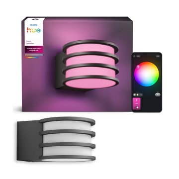 Philips - Applique da esterno dimmerabile LED RGB Hue LUCCA 1xE27/8,1W/230V 1000-20000K IP44