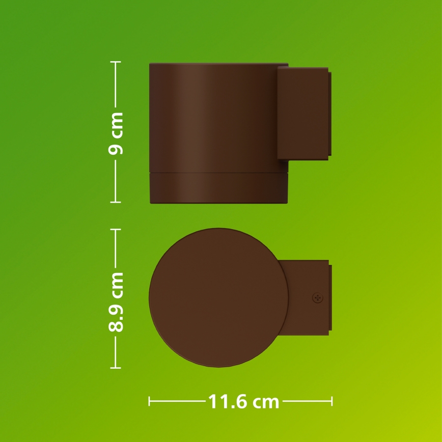 Philips - Applique da esterno FYLX 1xGU10/5W/230V marrone IP44