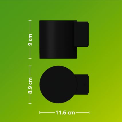 Philips - Applique da esterno FYLX 1xGU10/5W/230V nero IP44