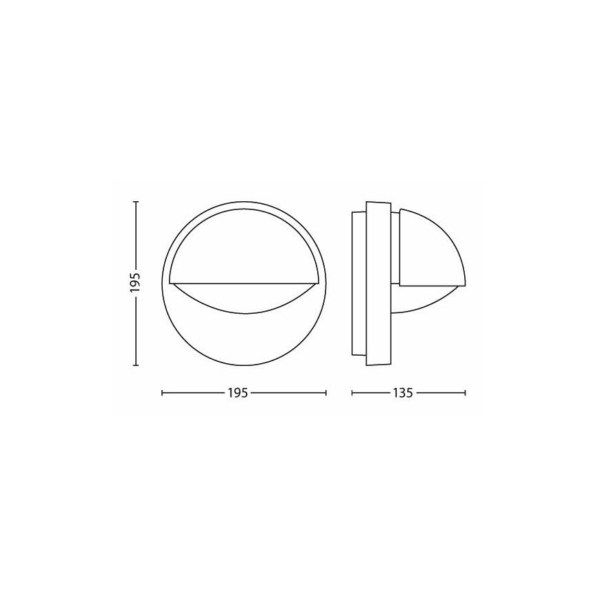 Philips - Applique da esterno JUNE 1xE27/12W/230V IP44