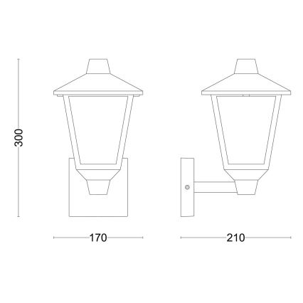 Philips - Applique da esterno KINNO 1xE27/25W/230V IP44